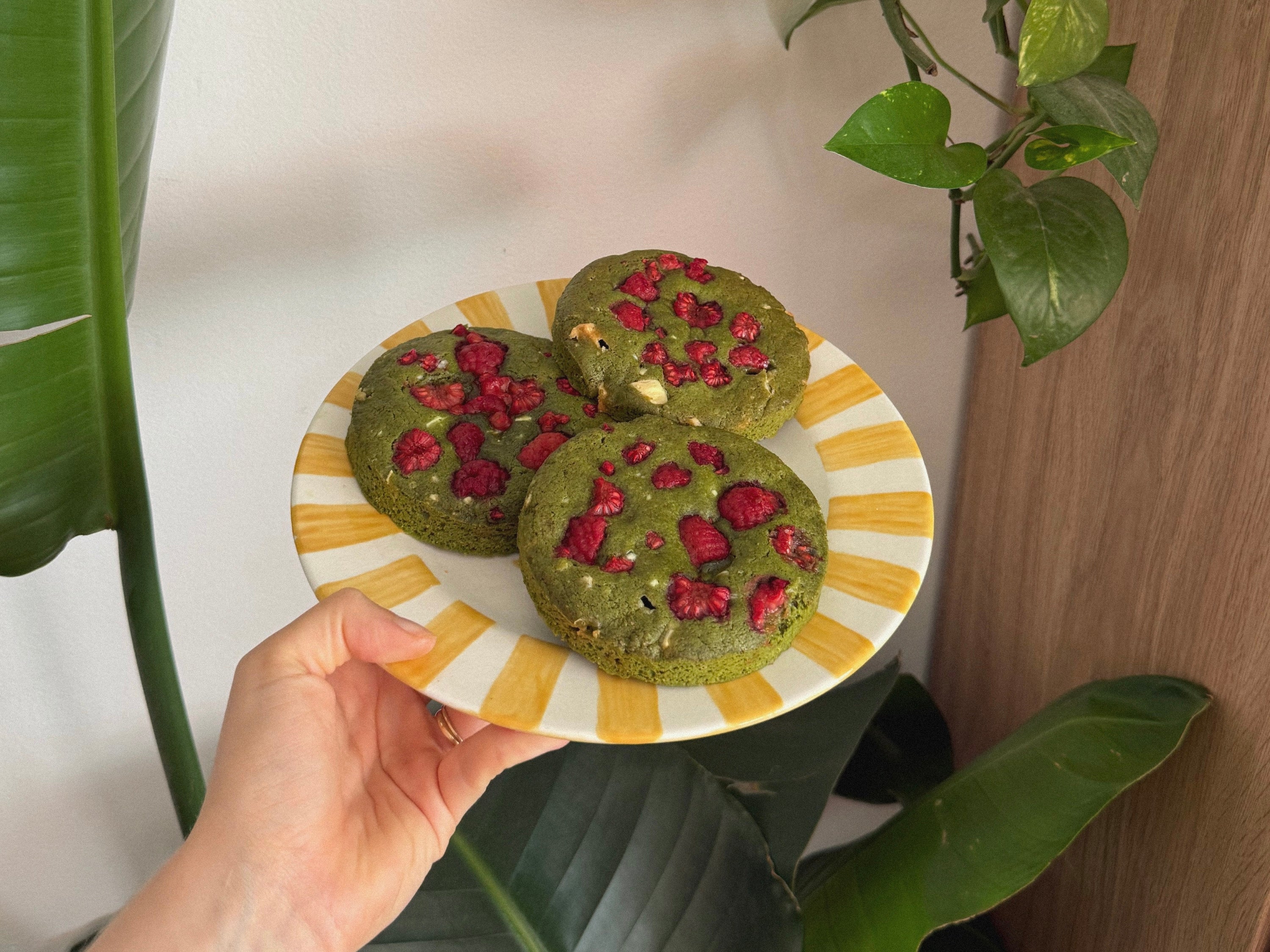 Cookies matcha chocolat blanc framboises 🌸 - KEROLI MATCHA