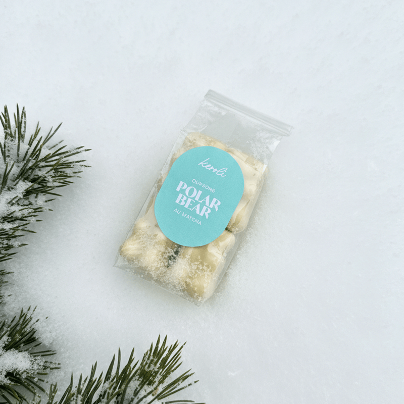 POLAR BEAR - 8 Oursons chocolat blanc & matcha - KEROLI MATCHA